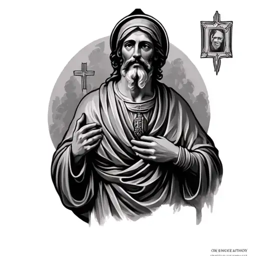 Saint Anthony tattoo design idea