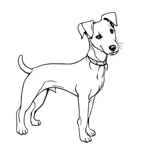 jack russell terrier tattoo design idea