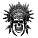 aztec warrior skull CDMX tattoo design idea