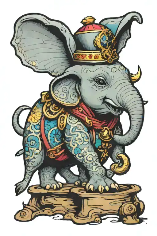 dumbo tattoo design idea