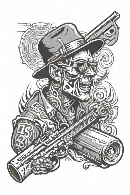 gangster music themed tattoo tattoo design idea