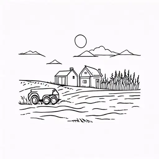 Farming tattoo design idea