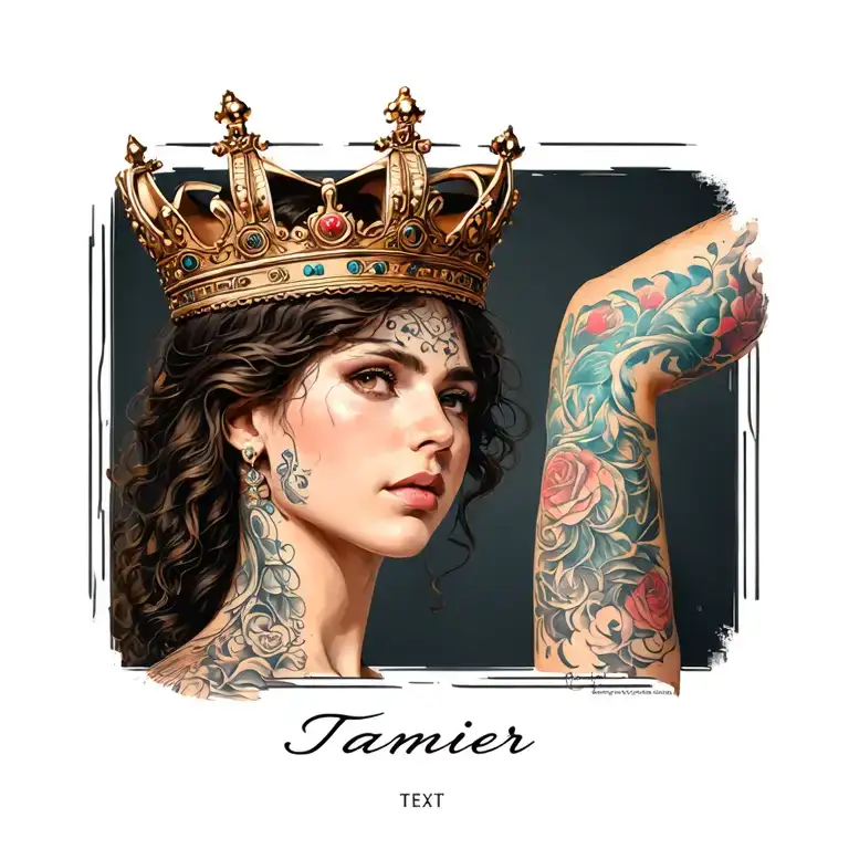 "Tamier" crown tattoo design idea
