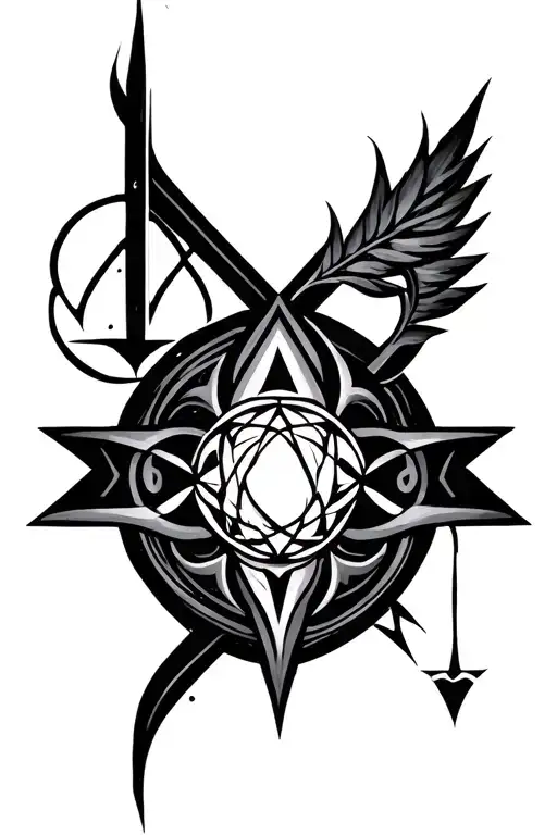 hermetic symbols tattoo design idea