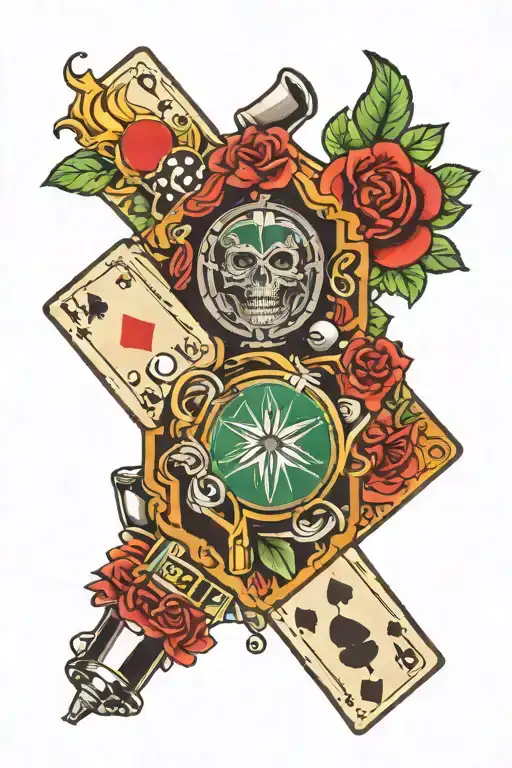 Gambler tattoo design idea