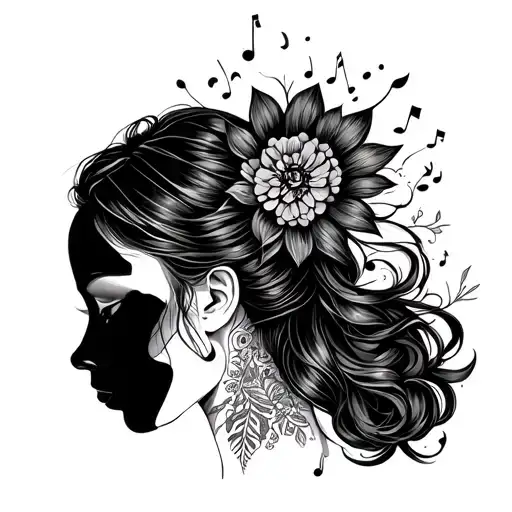 A woman who is a partner, bestfriend, mother, music lover and traveler tattoo design idea