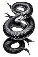 dna strand made with snakes tattoo design idea