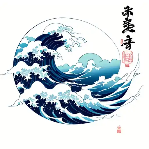 Make a tattoo of Traditional Chinese Elements to Add:**  - **Cloud & Wave Motifs (祥云海浪)** – Swirling *xiangyun* (auspi tattoo design idea