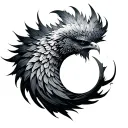 Phoenix Semicolon tattoo design idea