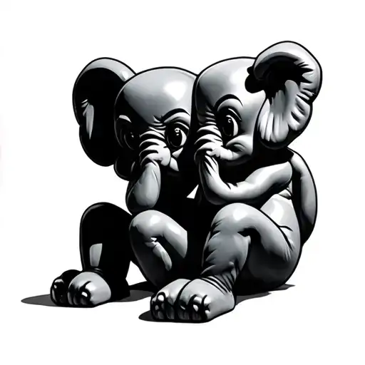 See No Evil Hear No Evil Speak No Evil kaws tattoo design idea
