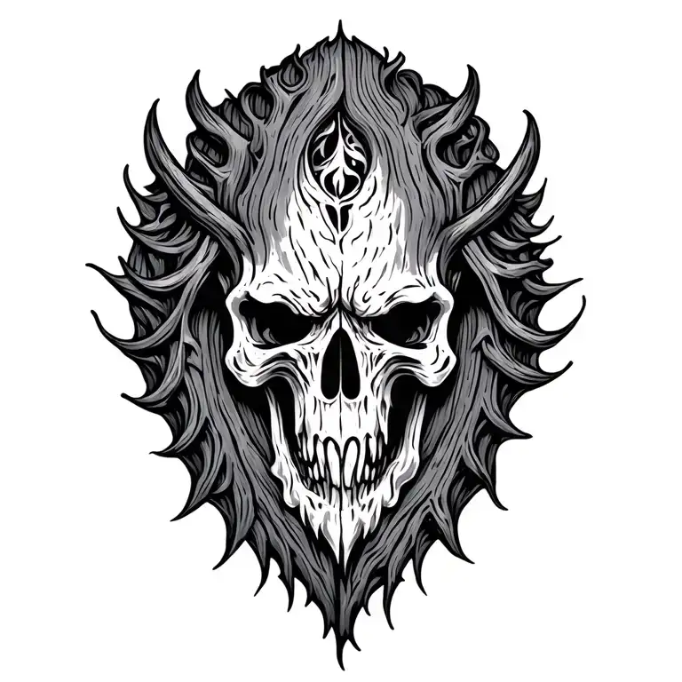 wood grain patterns tattoo design idea