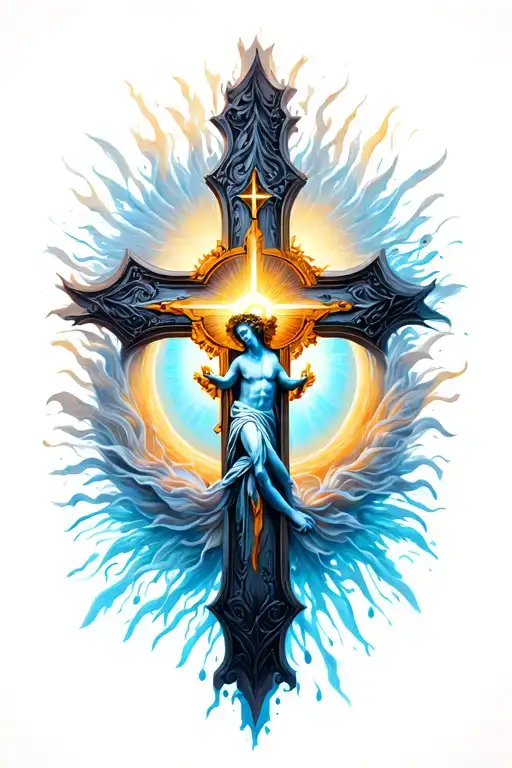 Religious Cross tattoo design idea