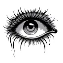 traditional crying eye tattoo design idea