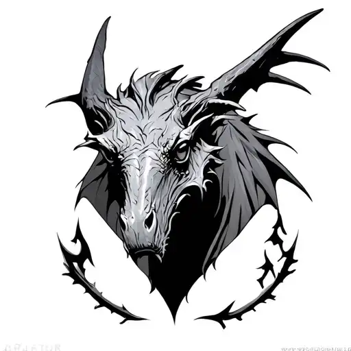 Thestral mit Hogwarts im Hintergrund tattoo design tattoo design idea
