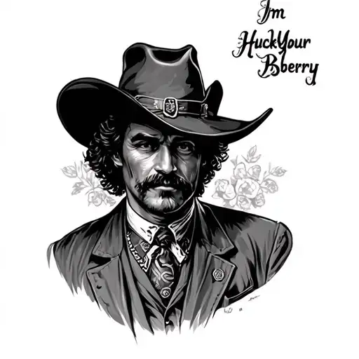 Im Your Huckleberry tattoo design idea