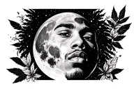 Kid Cudi Moon tattoo design idea