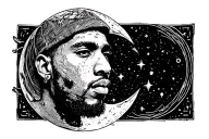 Kid Cudi Moon tattoo design idea