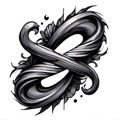 444 Infinity tattoo design idea