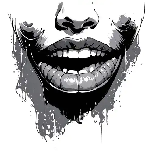 Throat tattoo design idea