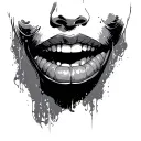 Throat tattoo design idea