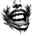 Throat tattoo design idea