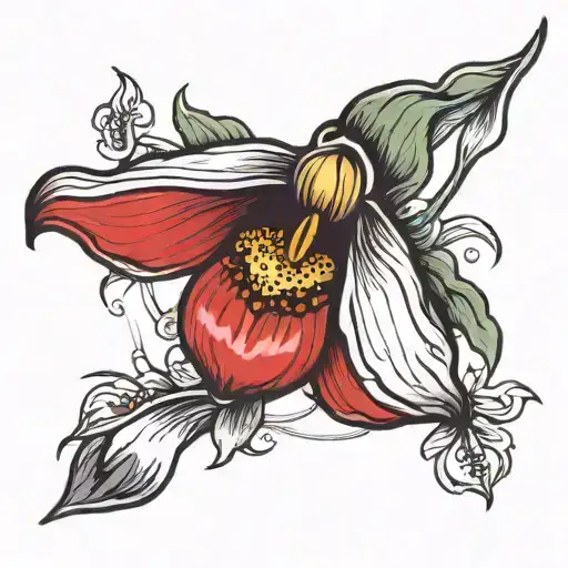 Lady Slipper tattoo design idea