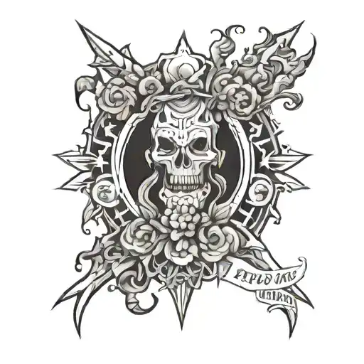 fear no man tattoo design idea