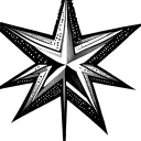 center star with Morse code pattern forming strength  tattoo design idea
