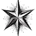 center star with Morse code pattern forming strength  tattoo design idea