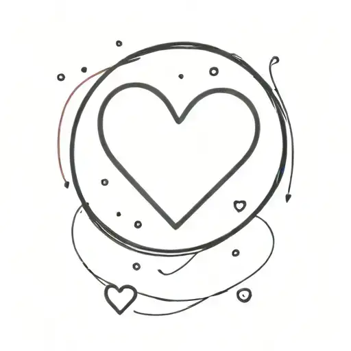 candy heart shape tattoo design idea