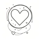 candy heart shape tattoo design idea