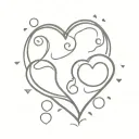 candy heart shape tattoo design idea