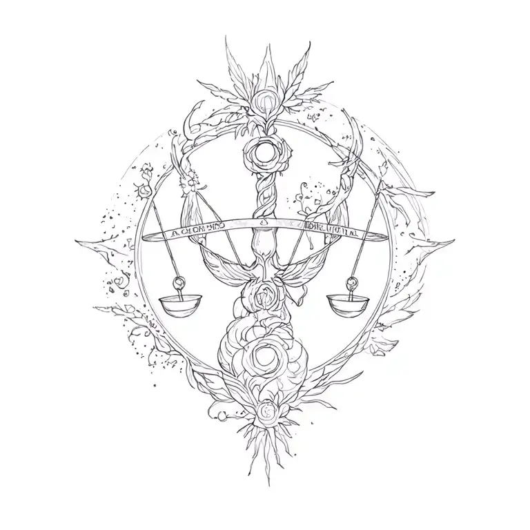 mixture libra, leo, sagittarius and cancer in one tattoo tattoo design idea