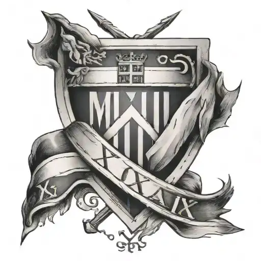 June 13 2007 Roman numerals and Croatian flag merged tattoo design idea