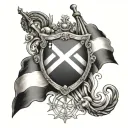 June 13 2007 Roman numerals and Croatian flag merged tattoo design idea