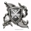 June 13 2007 Roman numerals and Croatian flag merged tattoo design idea