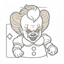 pennywise teddy bear tattoo design idea