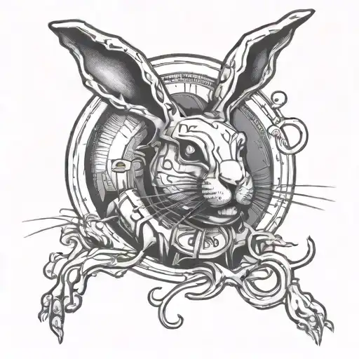 Donnie Darko rabbit do you believe in time travel tattoo design idea