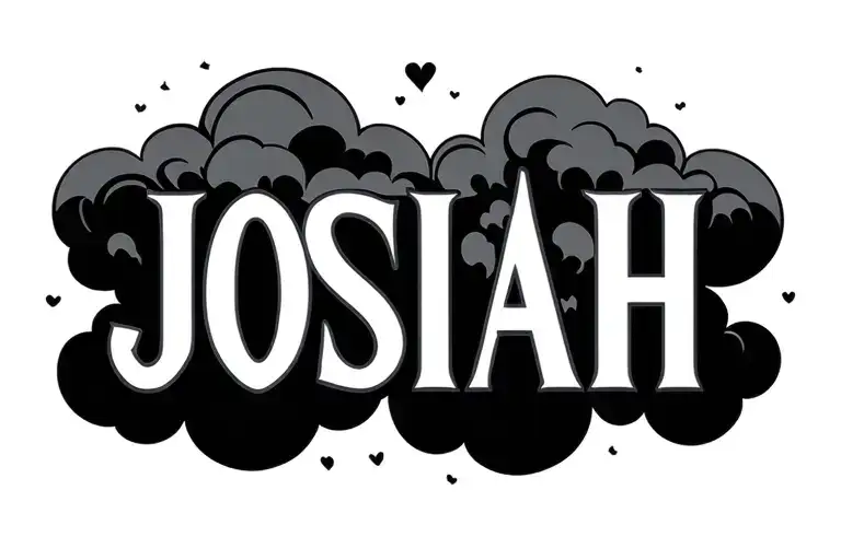 "JOSIAH" "JOSIAH" cloud background tattoo design idea