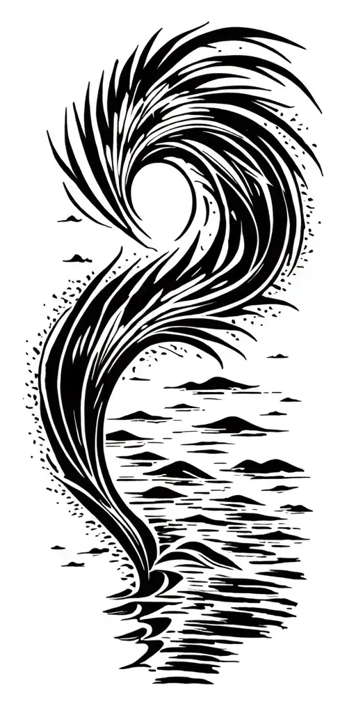 beach tattoo design idea