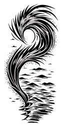beach tattoo design idea