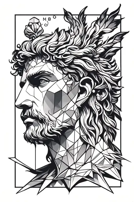 tattoo geometry poseidon tattoo design idea