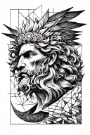 tattoo geometry poseidon tattoo design idea