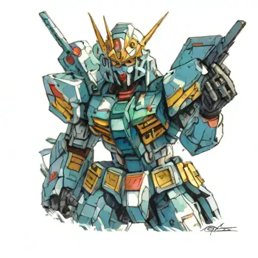 Gundam tattoo design idea