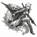 lady from devil may cry tattoo design idea