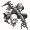 lady from devil may cry tattoo design idea