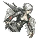 lady from devil may cry tattoo design idea