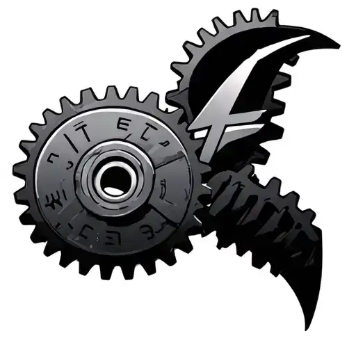Tesla logo tattoo design gears tattoo design idea