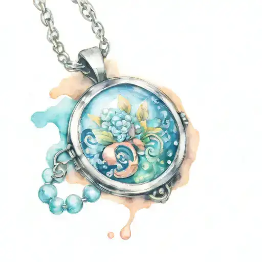 locket tattoo design idea