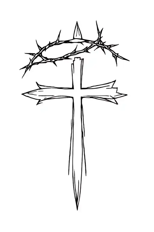 1420+ Cross Crown Of Thorns Tattoo Ideas - BlackInk AI